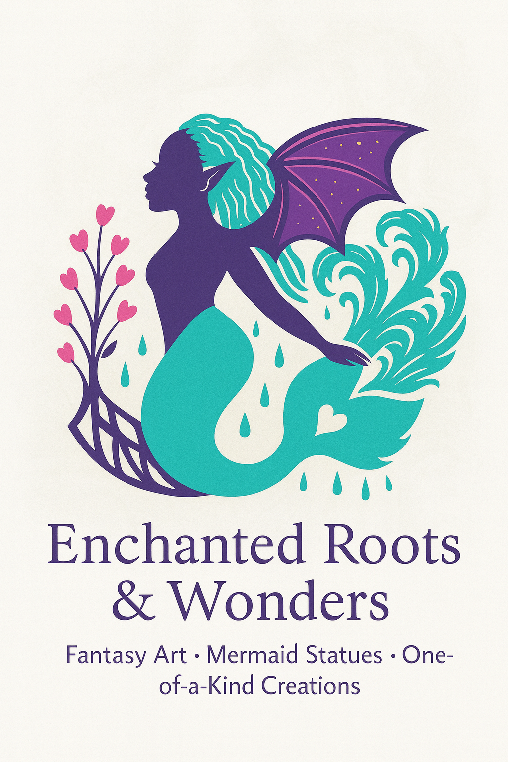 Enchanted Roots & Wonders | Black Mermaid Fantasy Art by Clover Jené Mermaid