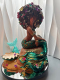 Becoming Mihira | One~of~a~Kind Black Mermaid Statue