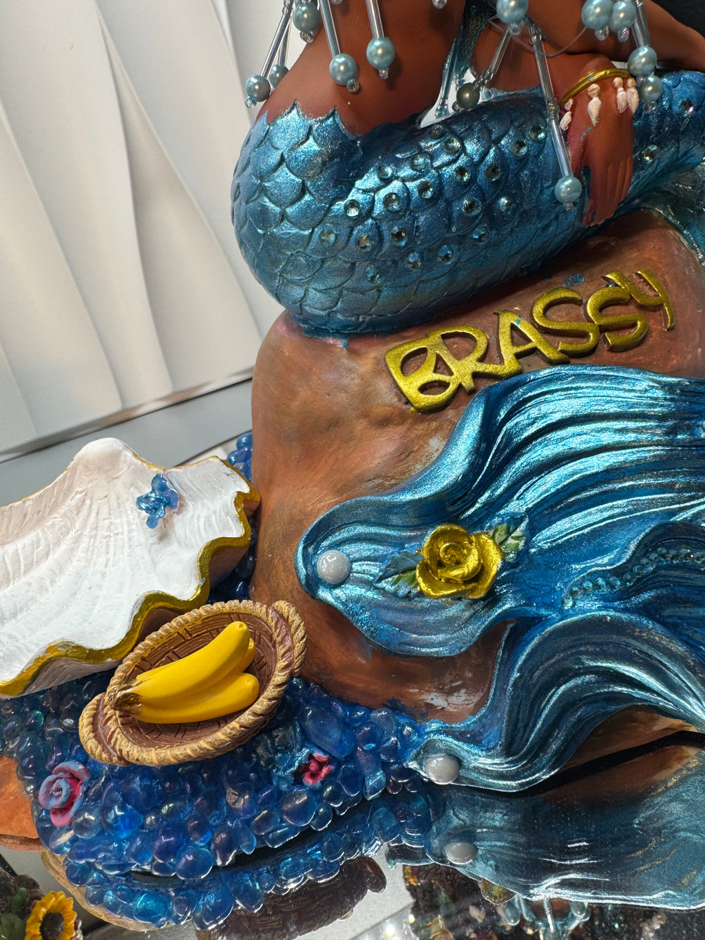 Yemoja Brassy | Made to Order Black Mermaid Statue