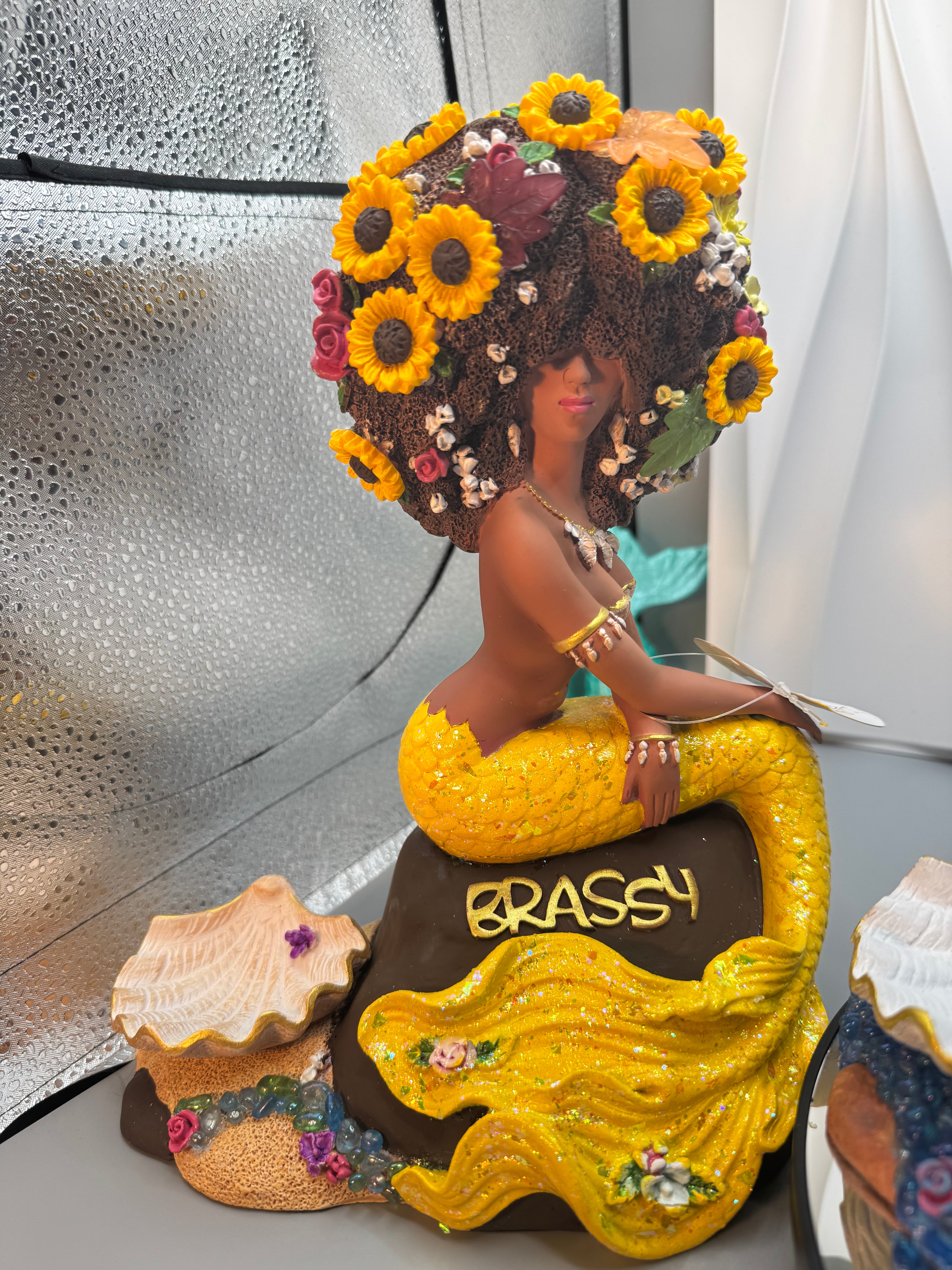 Oshún Brassy | Made to Order Black Mermaid Statue