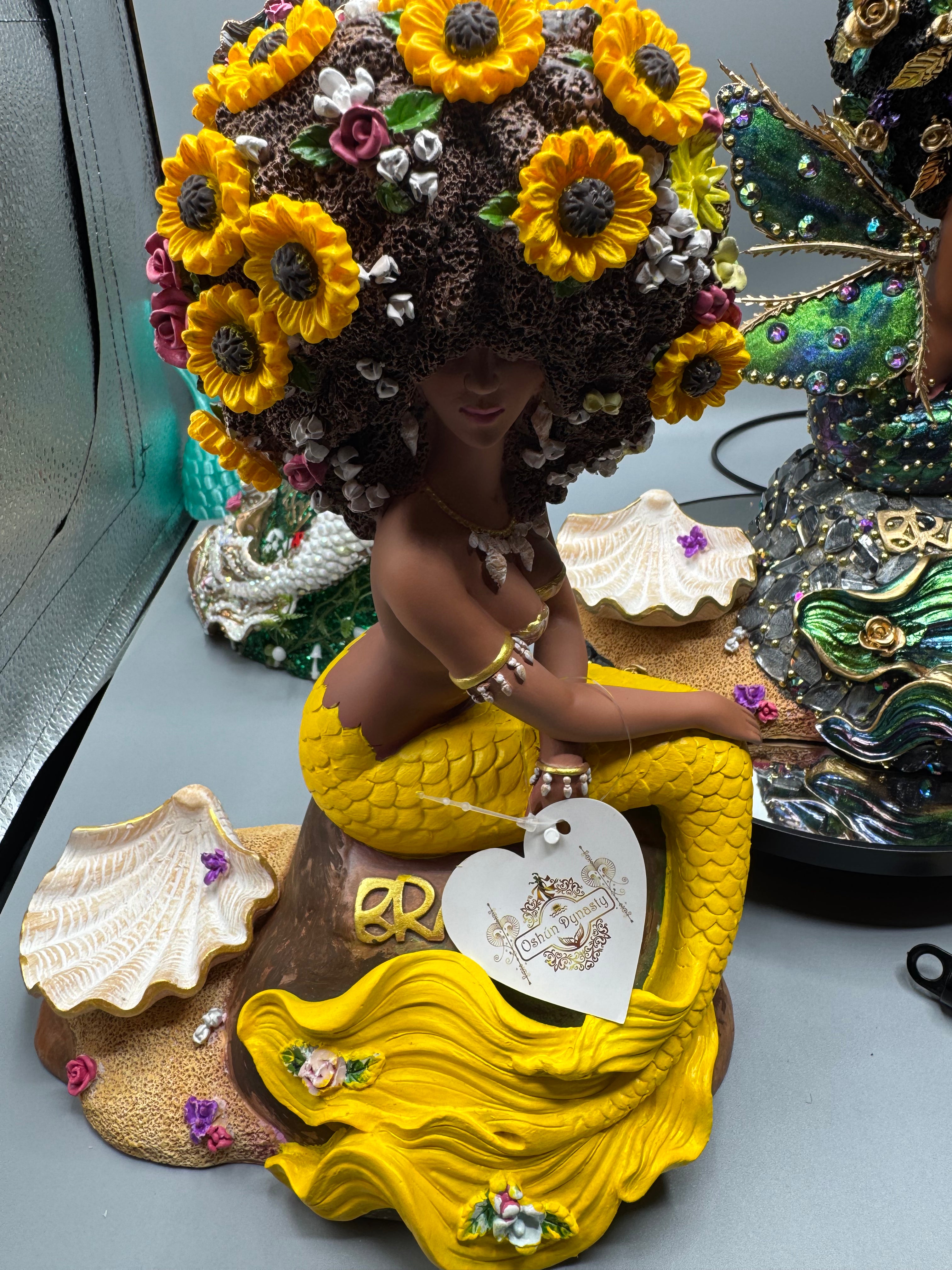 Oshún Brassy | Made to Order Black Mermaid Statue