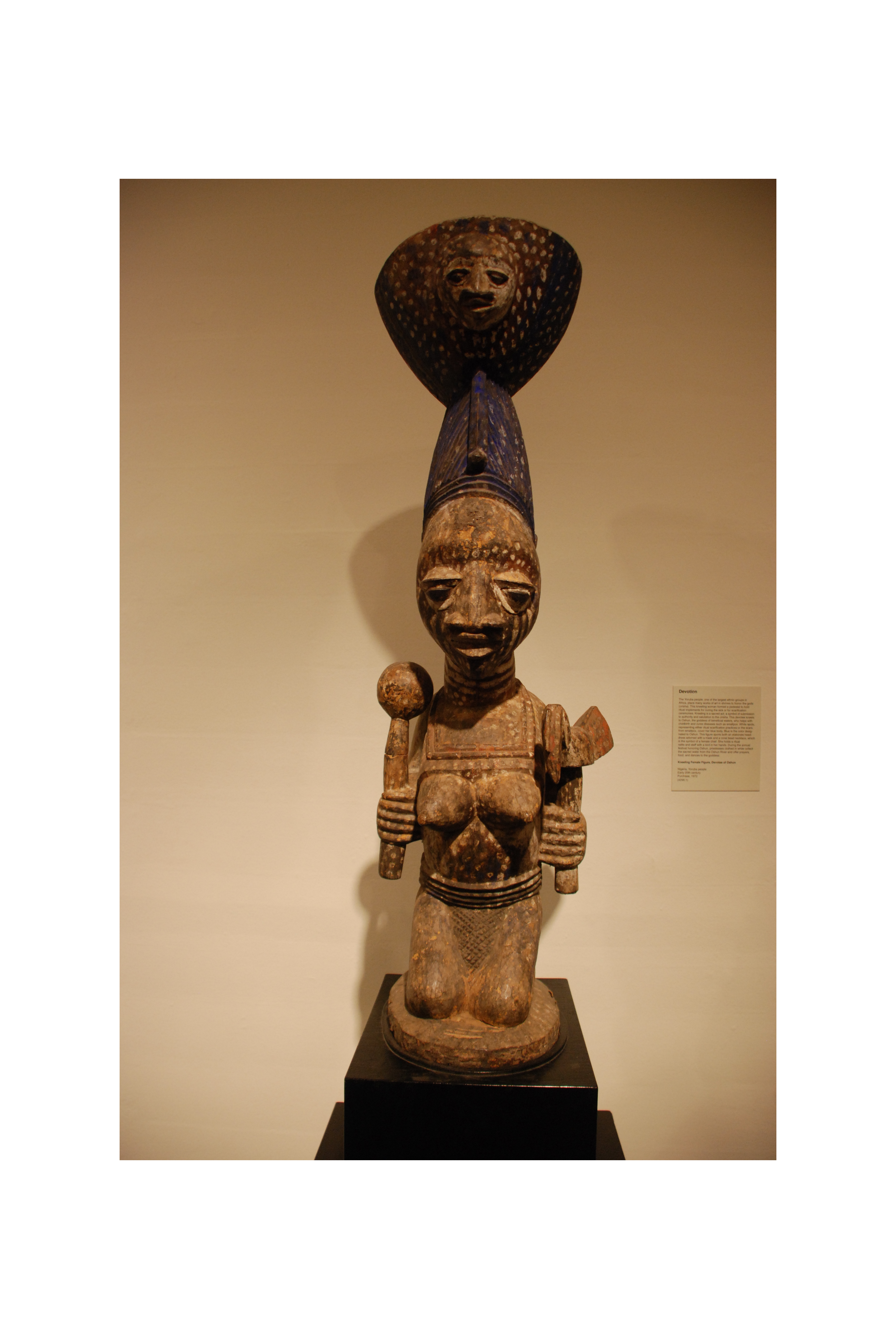 Traditional Yoruba sculptural figure representing an ocean deity and ancestral feminine power from African spiritual heritage
